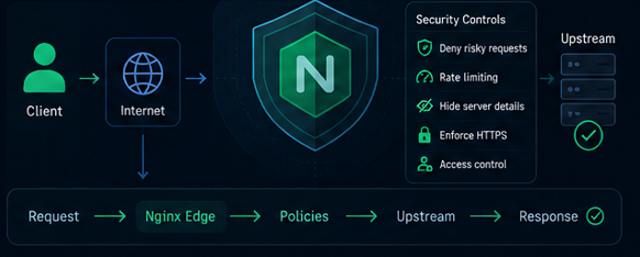 Nginx security hardening and request control illustration
